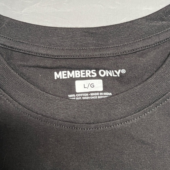 NWT Members Only Black Embroidered Bad Vibes Short Sleeves Casual T Shirt - Picture 10 of 11